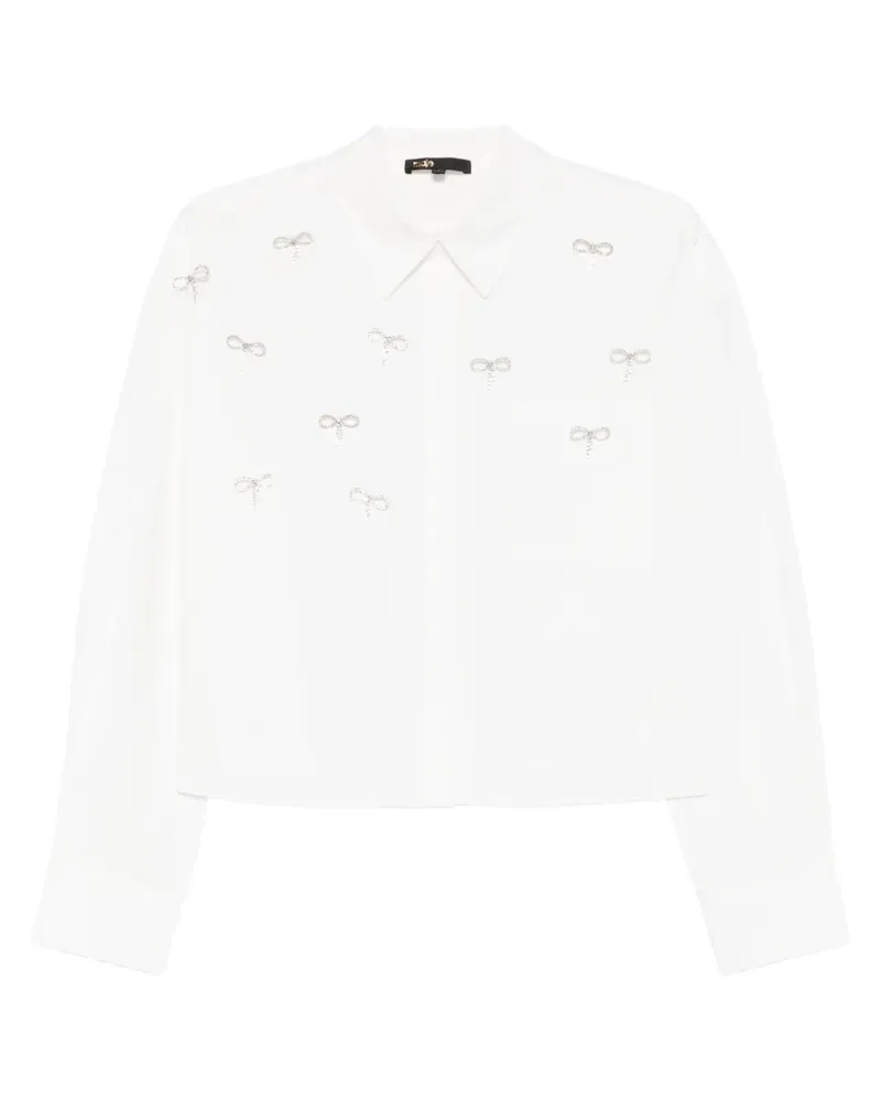 Maje Hemd mit Schleife - Weiß Weiß