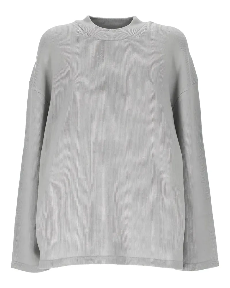 Max Mara Gerippter Pullover - Grau Grau