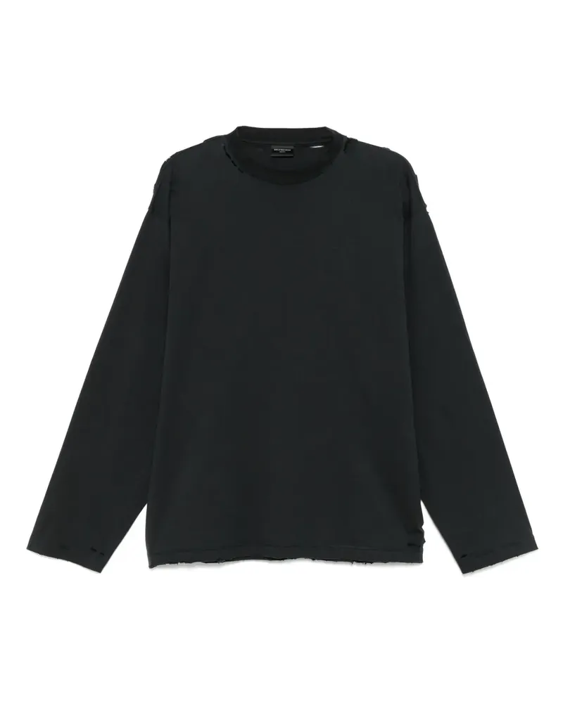 Balenciaga T-Shirt mit Logo-Print - Schwarz Schwarz