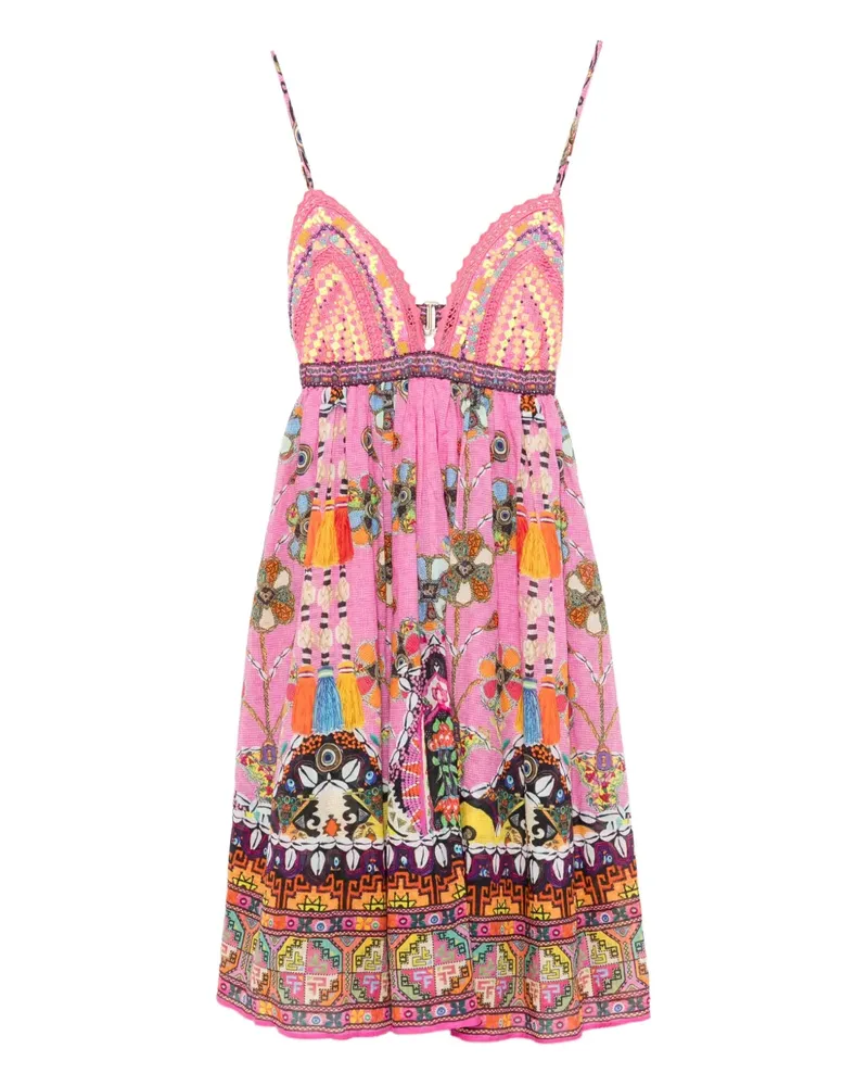Camilla Kleid im Patchwork-Look - Rosa Rosa