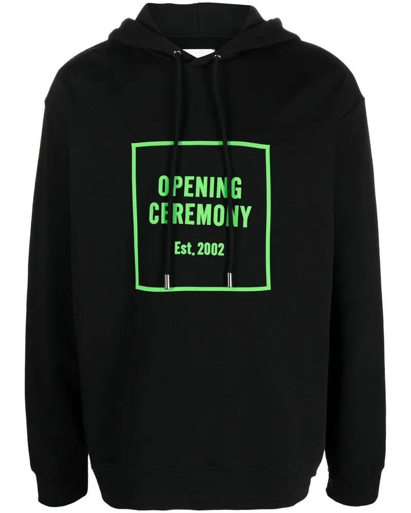 Opening Ceremony Hoodie mit Logo-Print Schwarz