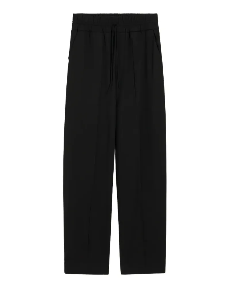 AMI Paris black elasticated-waist wool trousers - Schwarz Schwarz
