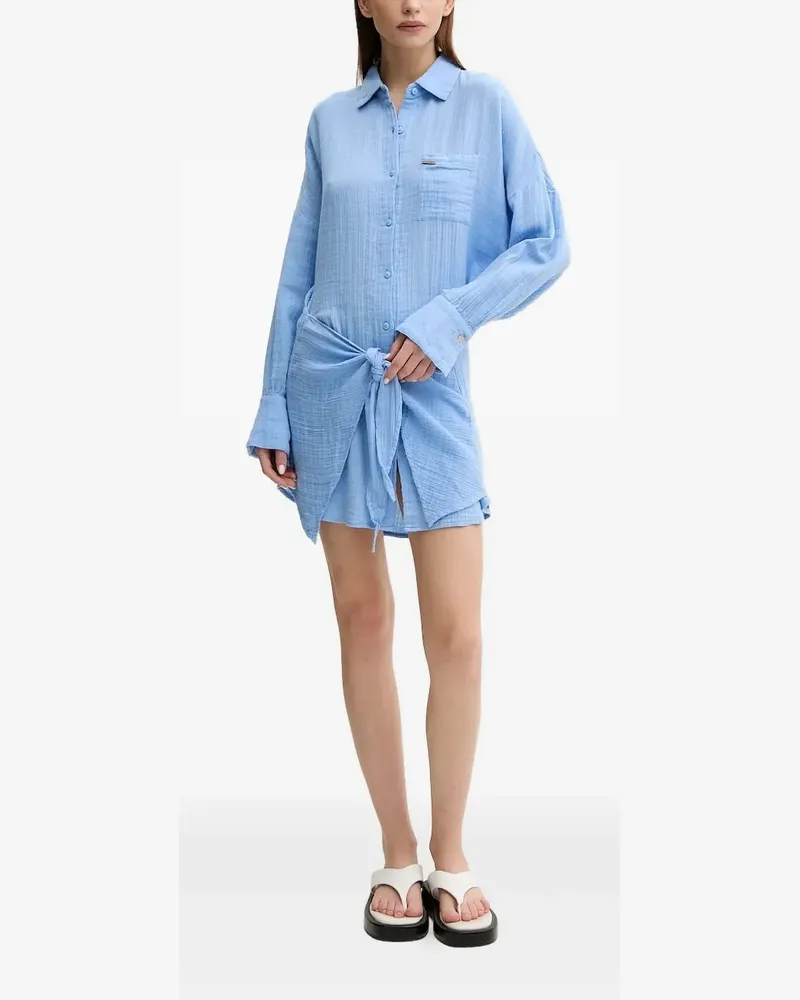 Melissa Odabash Hemdkleid mit Schnürung - Blau Blau