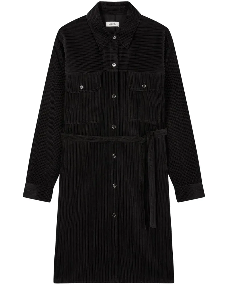 STUDIO TOMBOY Kleid aus Cord - Schwarz Schwarz