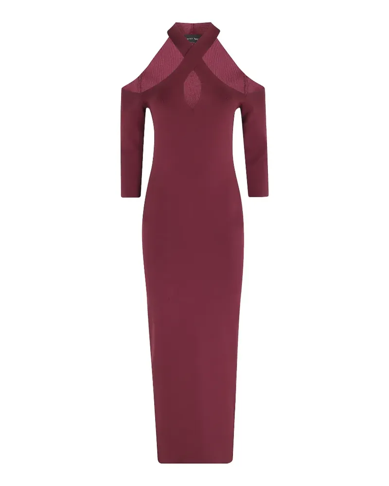 Federica Tosi cold-shoulder keyhole dress - Rot Rot