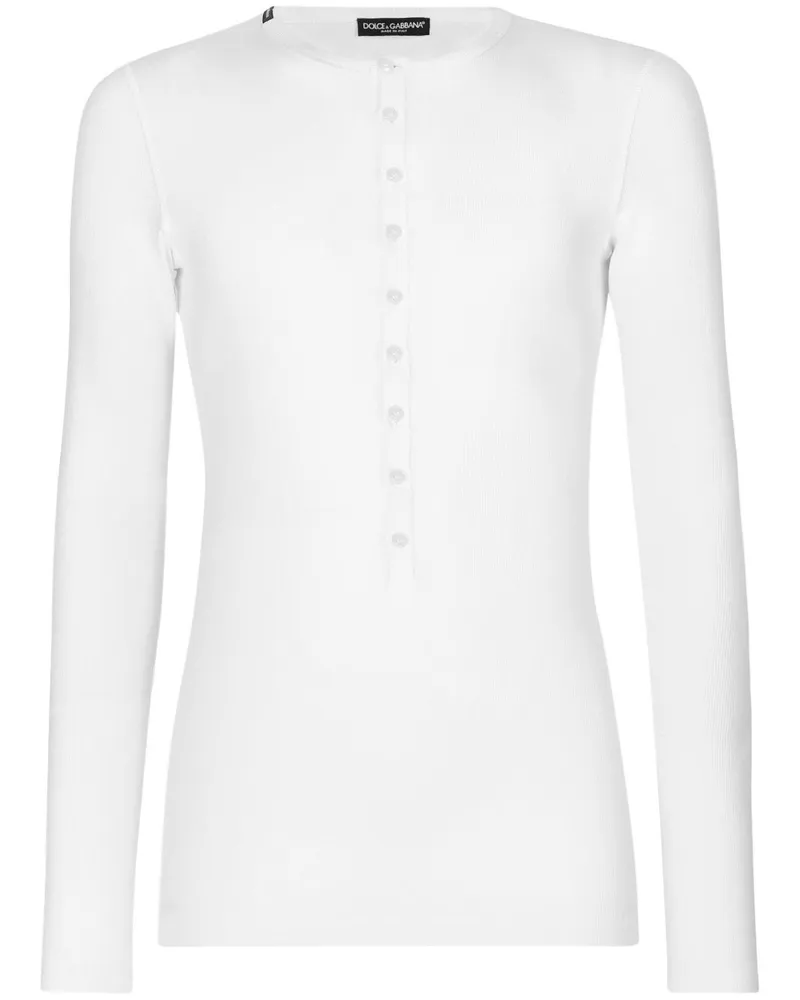 Dolce & Gabbana Oberteil mit Knöpfen - Weiß Weiß