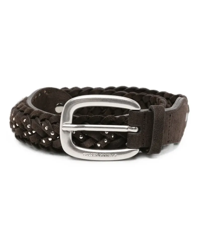 Golden Goose Houston Gürtel mit Mikro-Nieten - Braun Braun