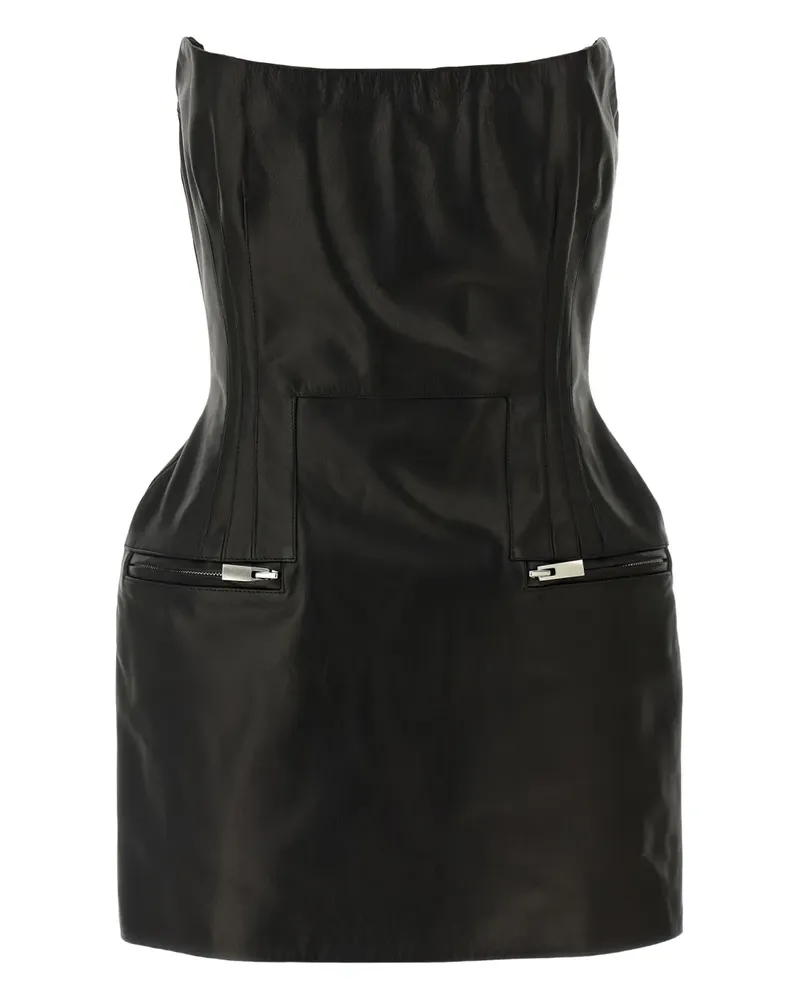 Magda Butrym Schulterfreies Minikleid mit Corsage - Schwarz Schwarz