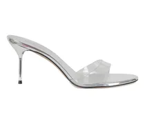 Lidia transparent-strap metallic-effect sandals - Weiß