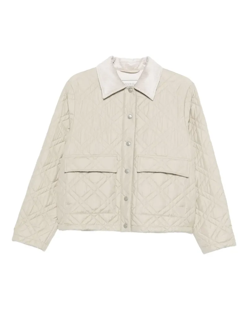 Peserico quilted flap-pocket jacket - Nude Nude