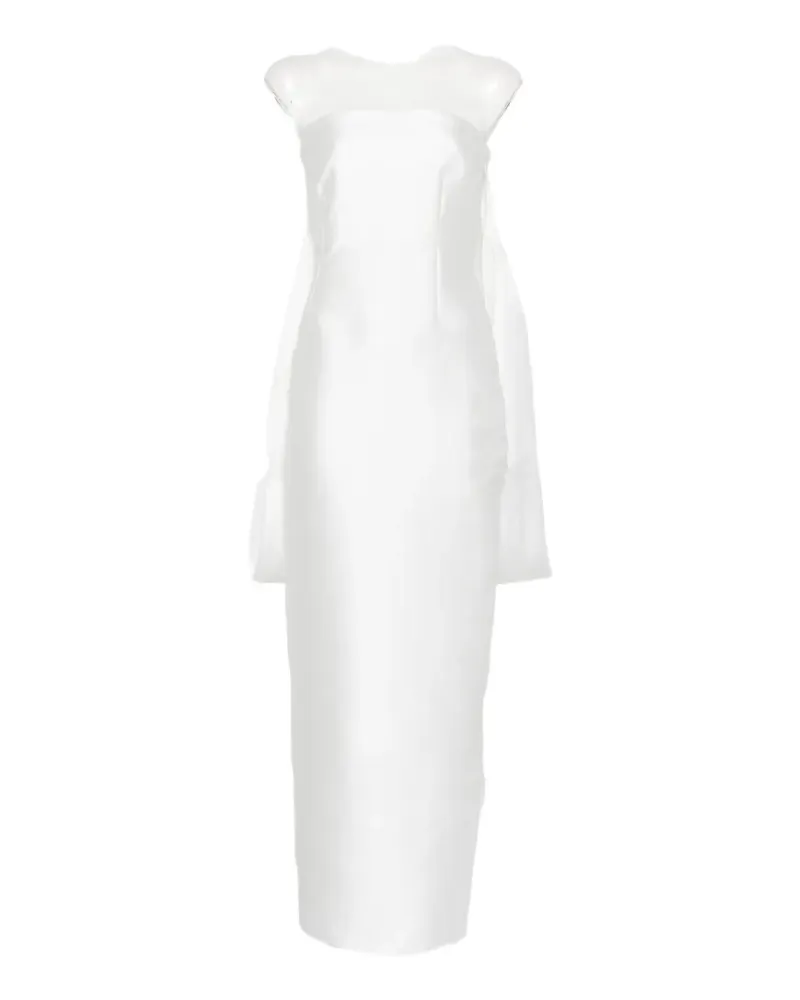 Solace London Dandridge strapless bow-detail maxi dress - Weiß Weiß