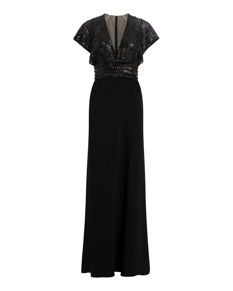 Jenny Packham Cary Maxikleid mit Pailletten - Schwarz Schwarz