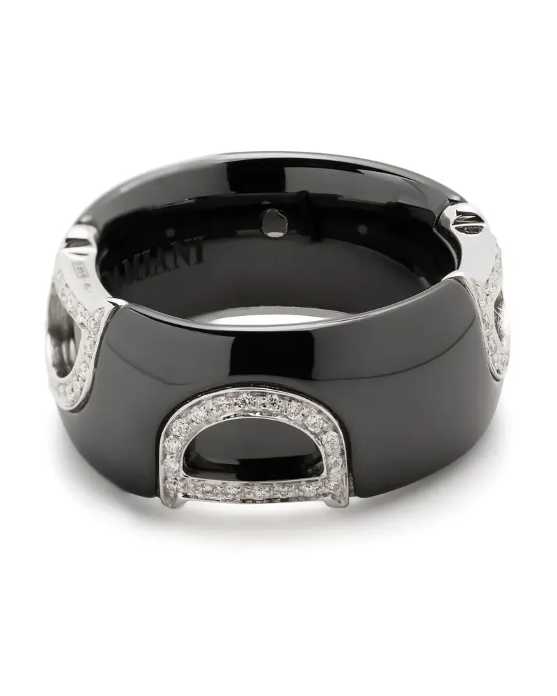 DAMIANI 18kt Weißgoldring mit Diamanten - Schwarz Schwarz