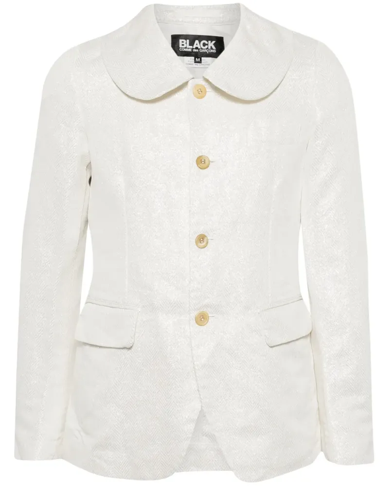 Comme des Garçons Blazer mit Hahnentrittmuster - Weiß Weiß