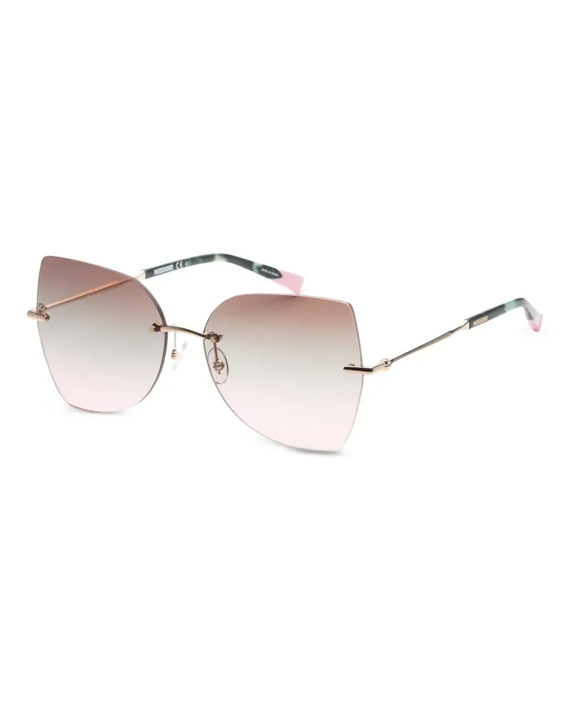 Missoni Sonnenbrille mit geometrischem Gestell - Gold Gold