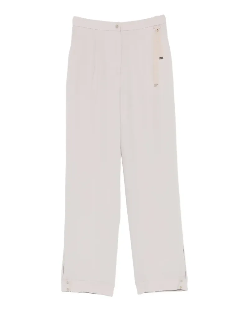 Herno grosgrain-detail slit-hem trousers - Grau Grau
