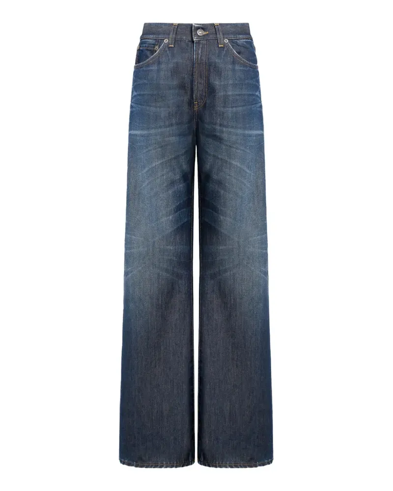 Dondup Ausgeblichene Amber Wide-Leg-Jeans - Blau Blau