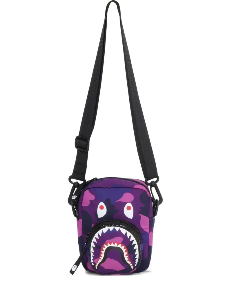 BAPE Kuriertasche mit Haifischkopf - Violett Violett
