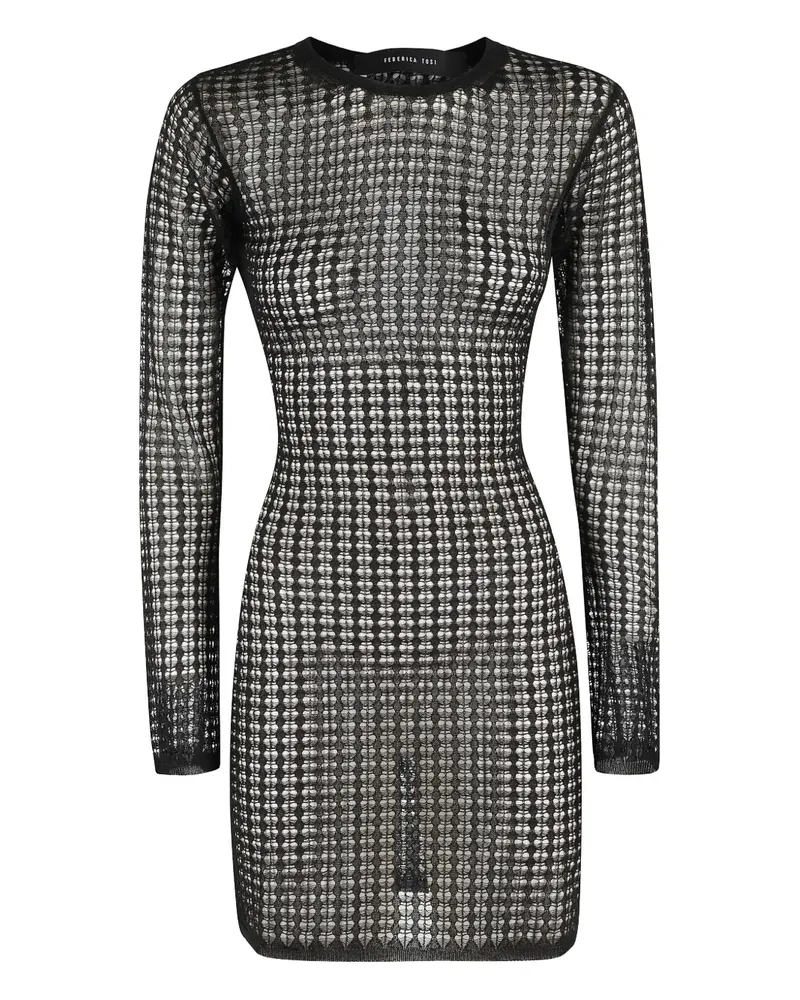 Federica Tosi Langärmeliges Maxikleid - Schwarz Schwarz