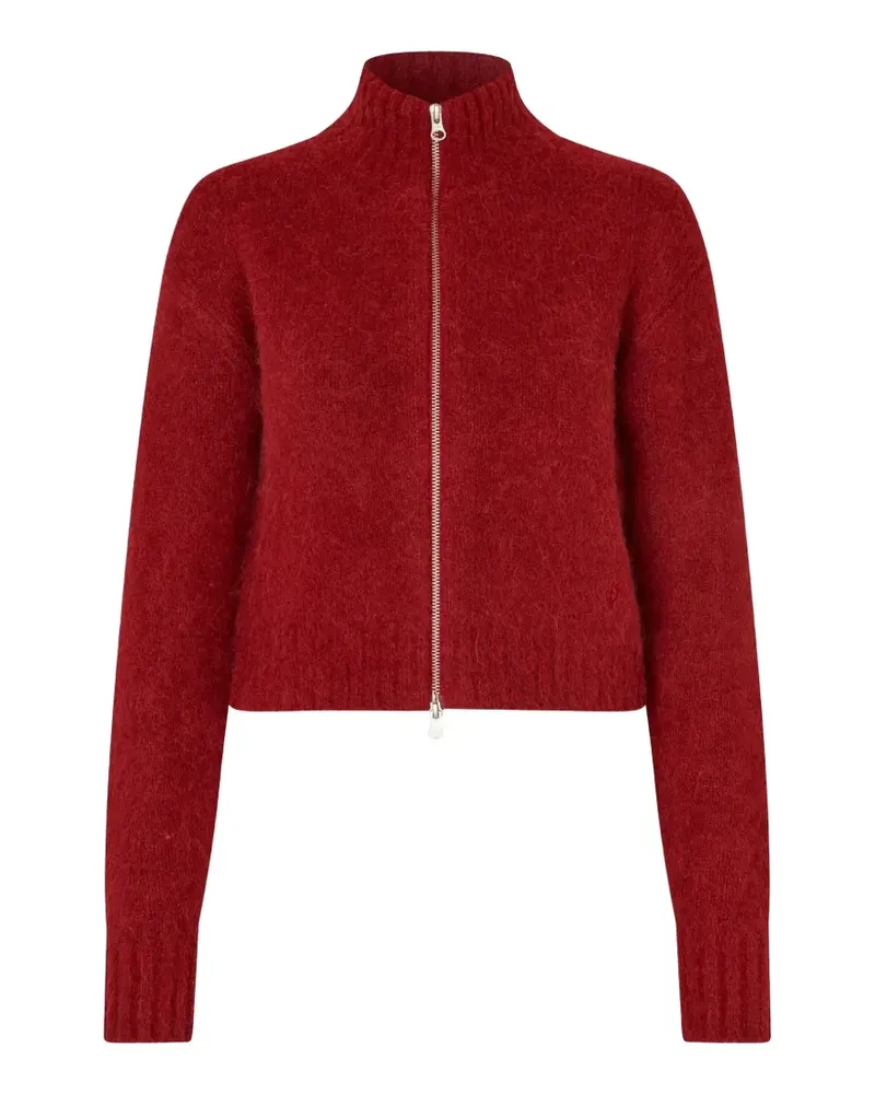 Samsøe & Samsøe Strickcardigan mit Stehkragen und Reißverschluss - Rot Rot