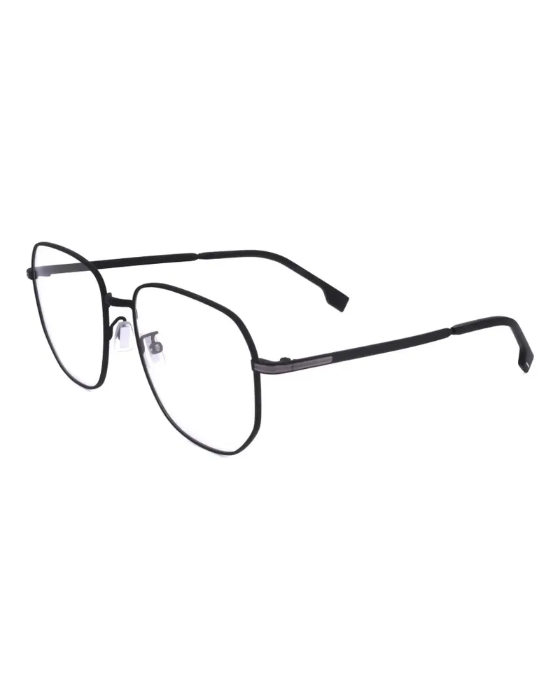 HUGO BOSS Brille mit geometrischem Gestell - Schwarz Schwarz