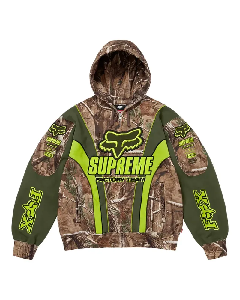Supreme Being x Fox Racing® zip-fastening hoodie - Braun Braun