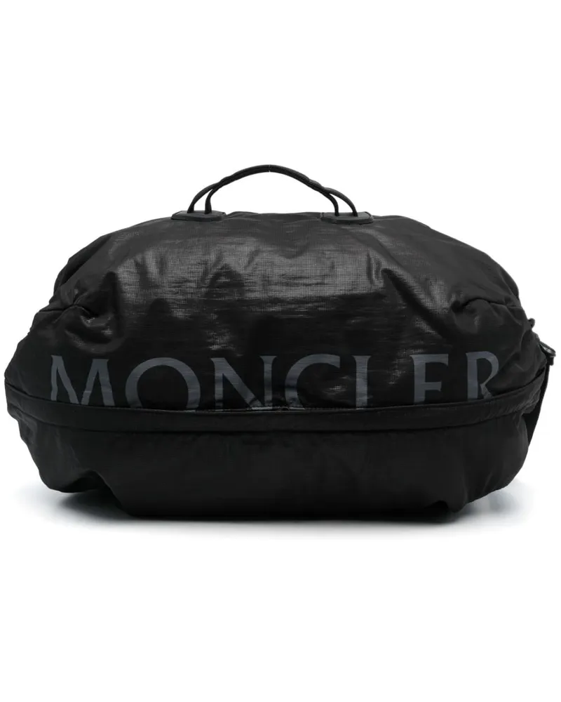 Moncler Rucksack mit Logo-Print Schwarz