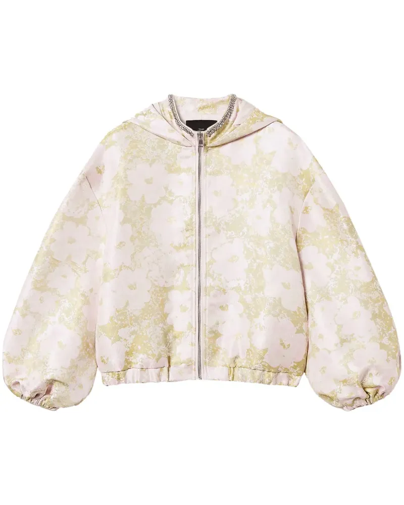 Twin-Set Bomberjacke aus besticktem Jacquard - Nude Nude
