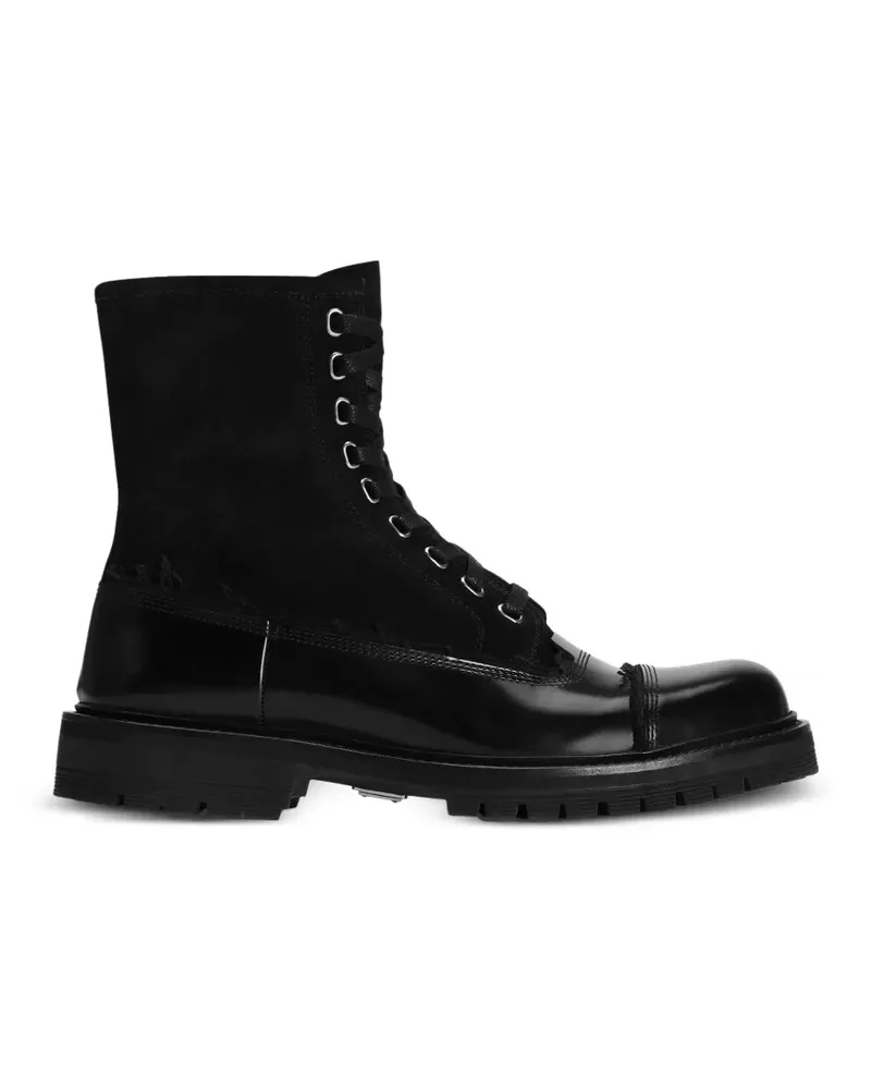 Dolce & Gabbana Stiefel mit Schnürung - Schwarz Schwarz