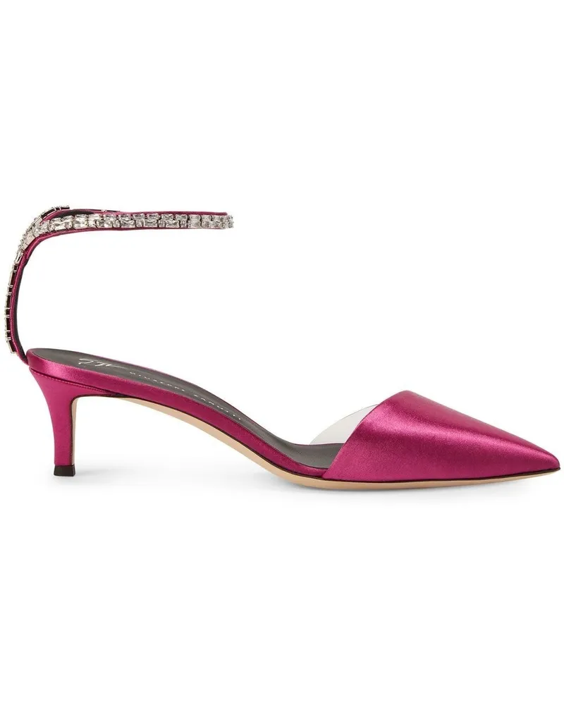 Giuseppe Zanotti Xenya Pumps mit Kristallen 50mm - Rosa Rosa