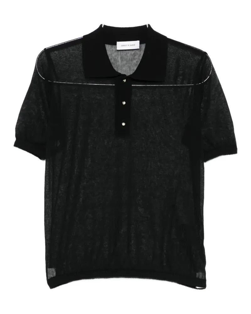 Ernest W. Baker buttoned polo shirt - Schwarz Schwarz