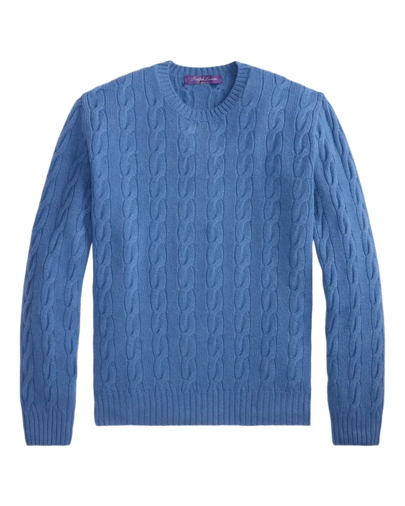 Ralph Lauren Kaschmirpullover mit Zopfmuster - Blau Blau