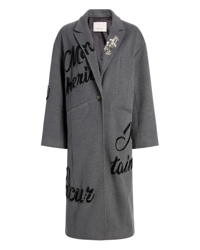 Cinq à Sept Loveletter Gravis Mantel - Grau Grau