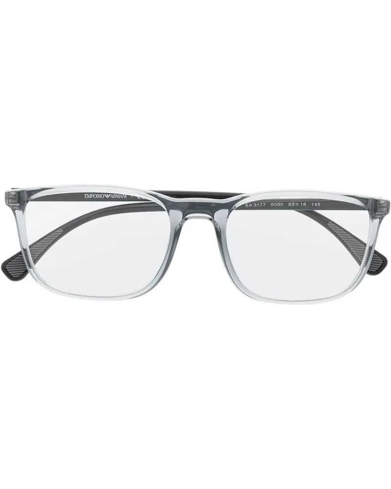 Emporio Armani Brille mit eckigem Gestell - Nude Nude