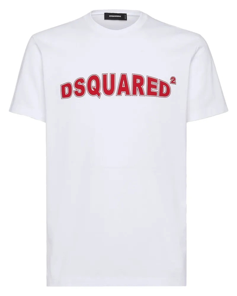 Dsquared2 T-Shirt mit Logo-Print - Weiß Weiß