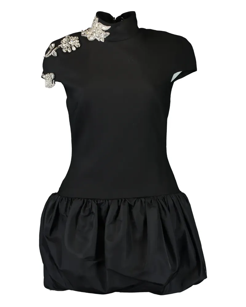 David Koma Neckholder-Kleid mit metallischen Details - Schwarz Schwarz