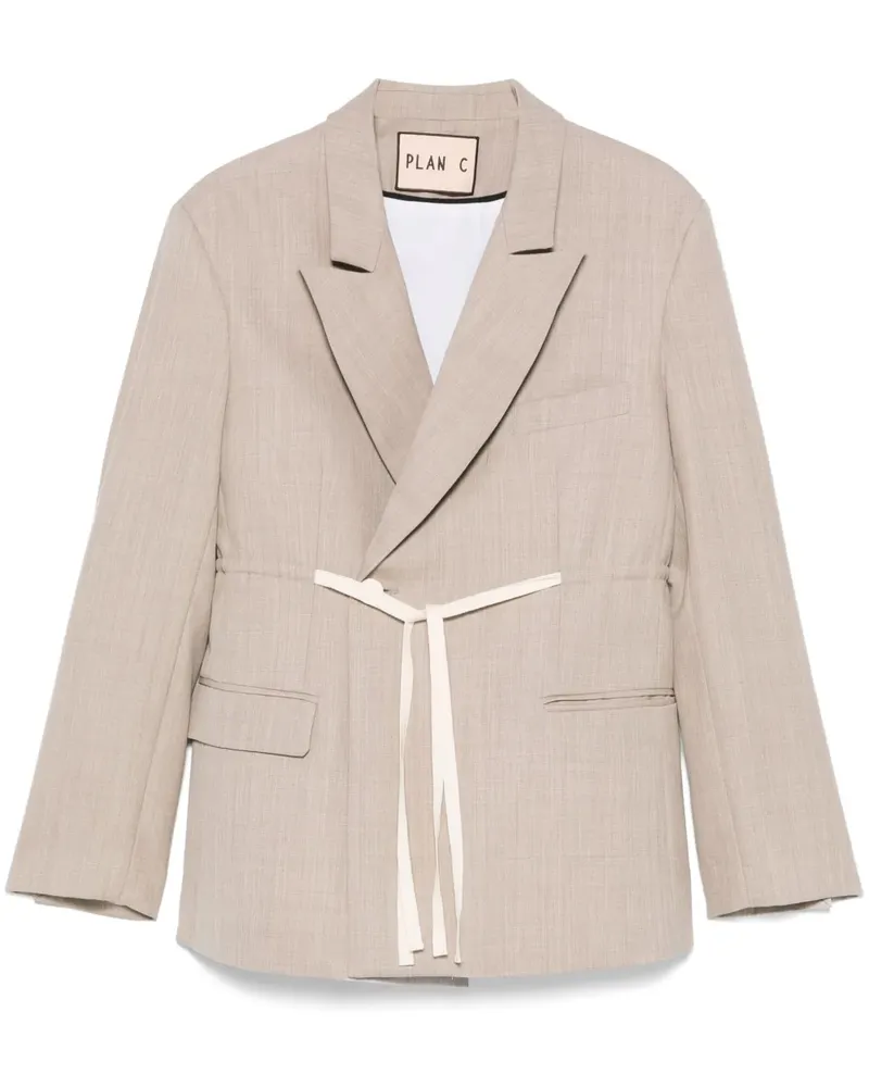 PLAN C Panama Blazer - Braun Braun