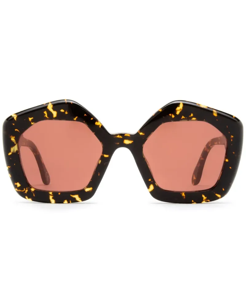 Marni Sonnenbrille mit Oversized-Gestell - Braun Braun