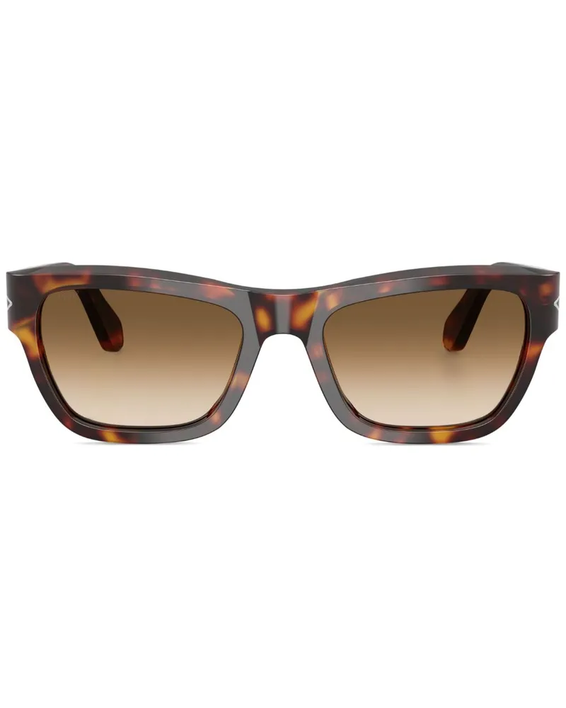 Persol Sonnenbrille mit eckigem Gestell - Braun Braun