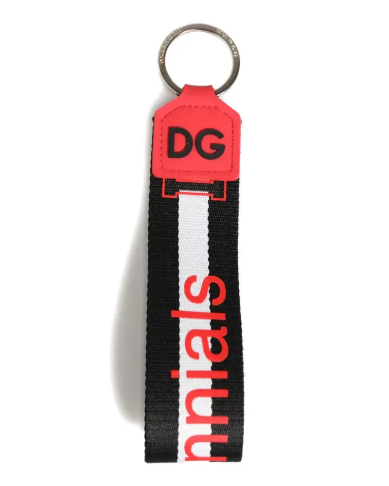 Dolce & Gabbana DG Millennials Schlüsselanhänger mit Logo-Print - Schwarz Schwarz
