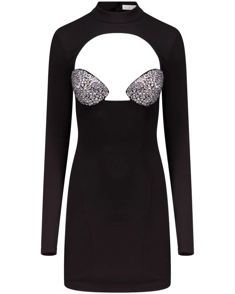 Area Kleid mit Kristallen - Schwarz Schwarz