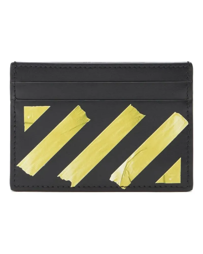 OFF-WHITE diagonal-tape card case - Schwarz Schwarz