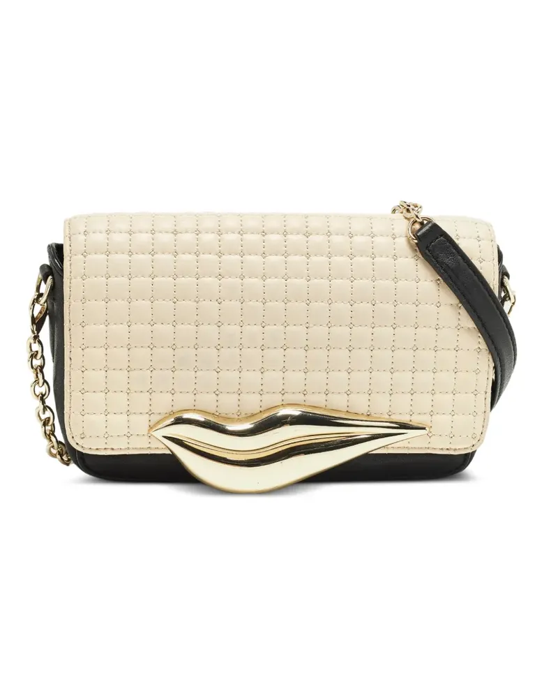 Diane von Furstenberg Gesteppte Flirty Lips Schultertasche - Weiß Weiß