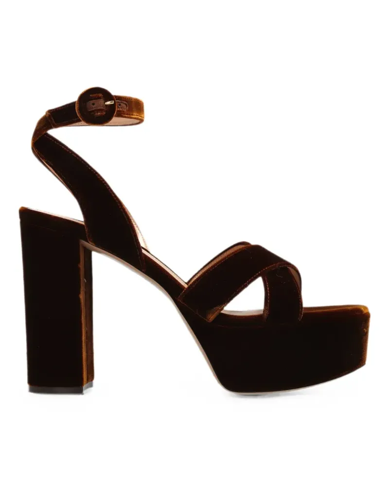 Gianvito Rossi Sabrina Plateau-Sandalen - Braun Braun