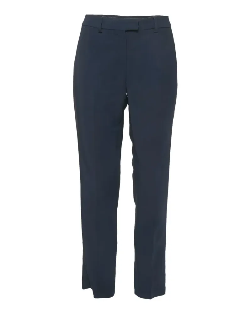 Max Mara Straight-Leg-Hose aus Krepp - Blau Blau