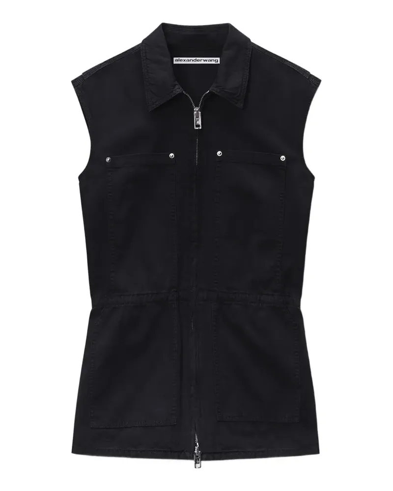 Alexander Wang Playsuit mit Reißverschluss - Schwarz Schwarz