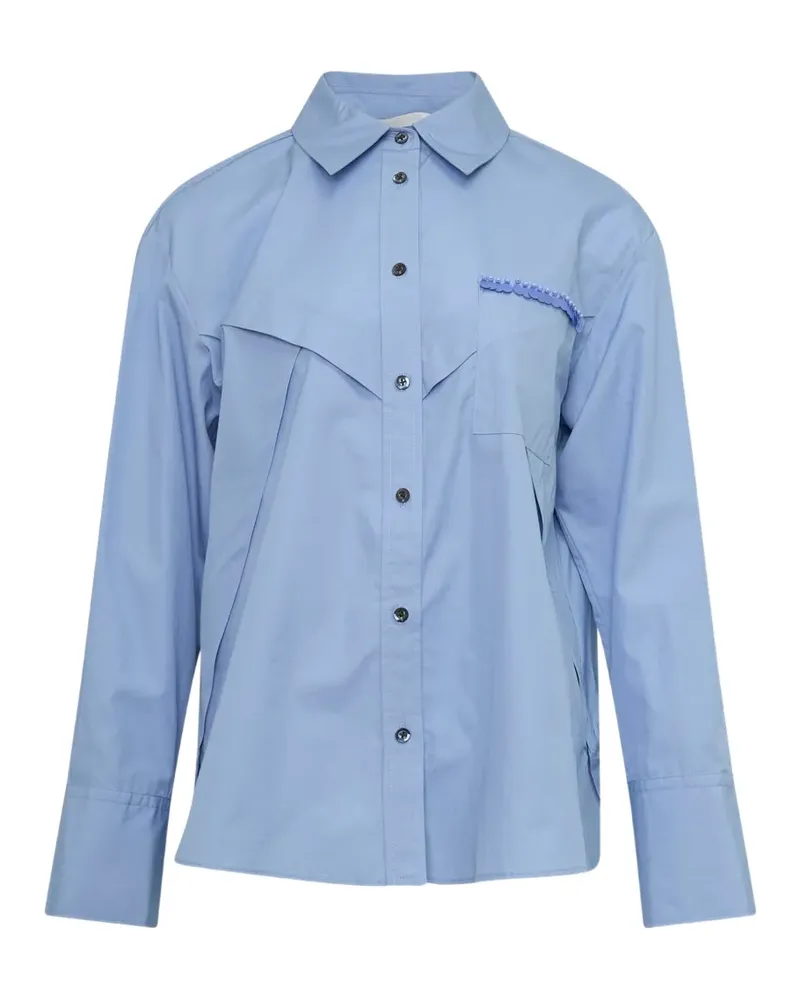3.1 phillip lim sequin-embellished oversized shirt - Blau Blau