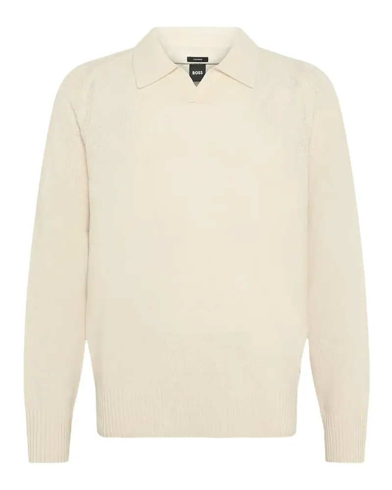 HUGO BOSS Pullover mit Poloshirtkragen - Nude Nude