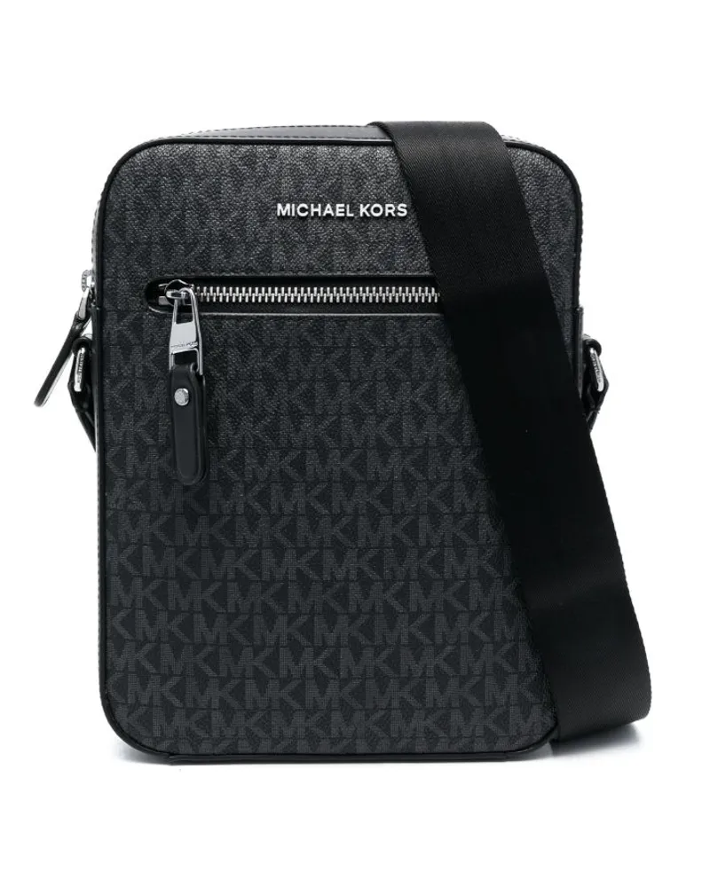 Michael Kors Varick Kuriertasche mit Logo Schwarz