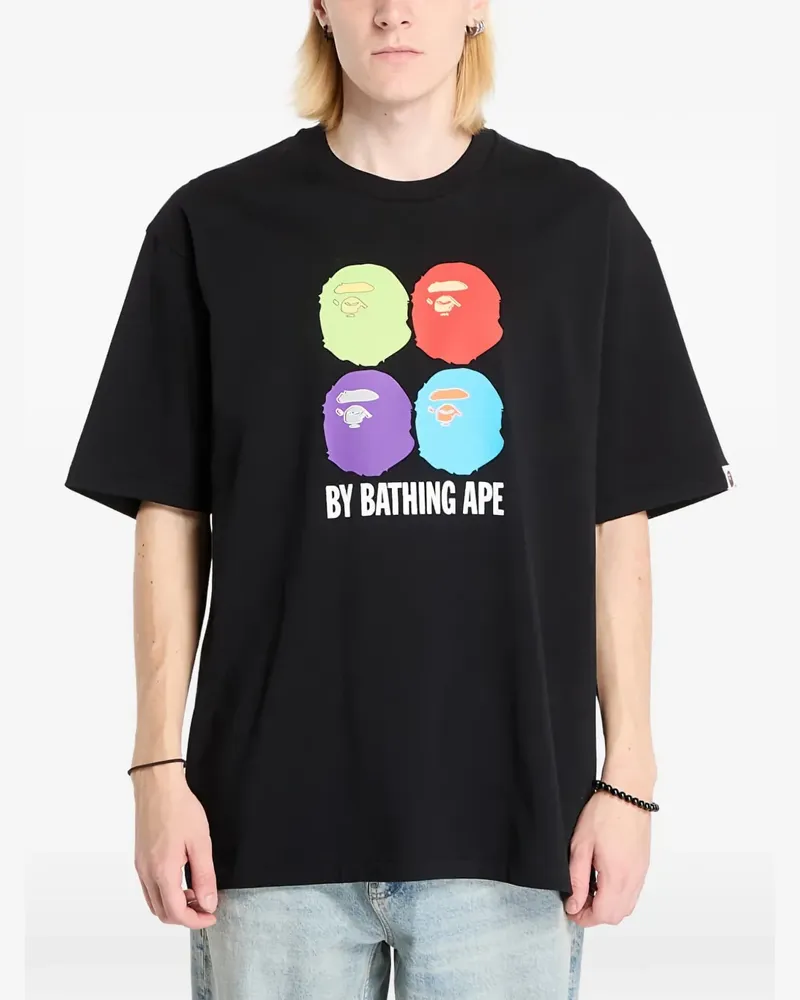 BAPE T-Shirt mit lockerem Schnitt - Schwarz Schwarz